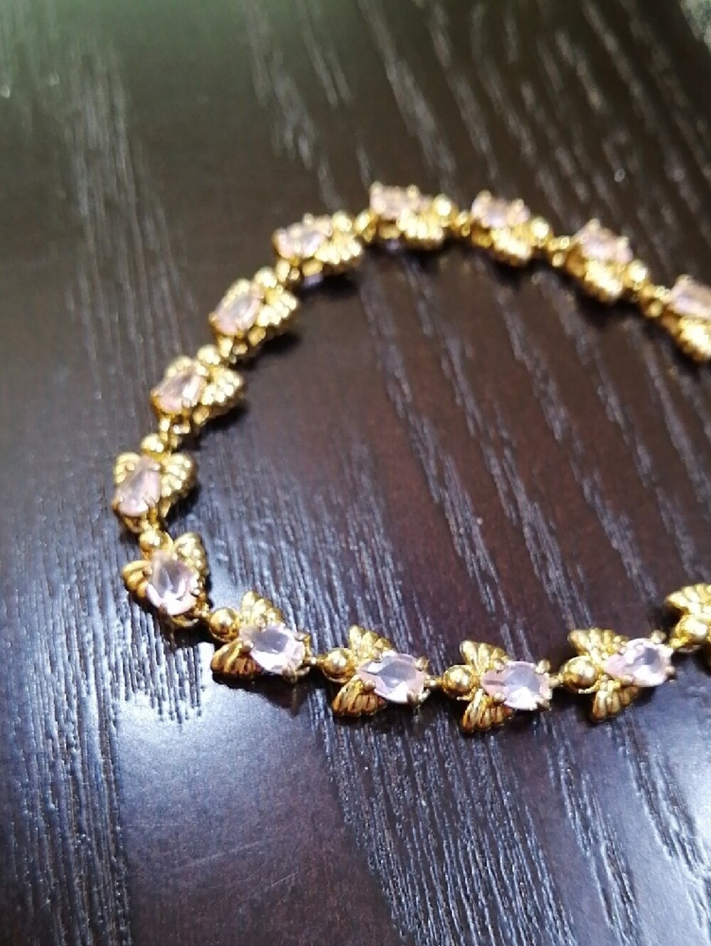 Avon Angel Link Vintage Bracelet With Pale Pink Accents - Picture 3 of 4